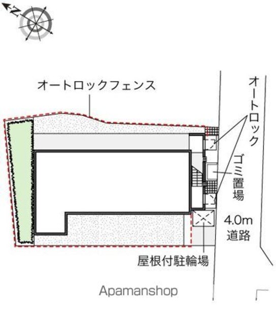 レオパレスなでしこ[1K/19.87m2]の配置図