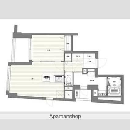 シティテラス赤坂[1LDK/42.42m2]の間取図