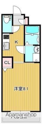 ＰＬＥＩＮ　ＳＯＬＥＩＬ　Ⅰ[1K/27.33m2]の間取図