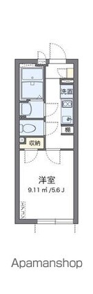クレイノ西調布[1K/20.29m2]の間取図