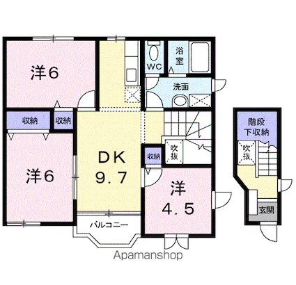 コンフォルＭ・Ｓ[3LDK/65.57m2]の間取図