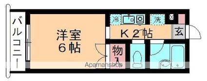 フェアリーランド都賀Ｃ[1K/20.24m2]の間取図