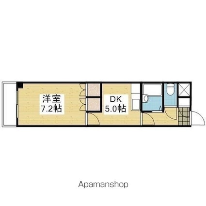 グランシェル１２[1DK/30.5m2]の間取図