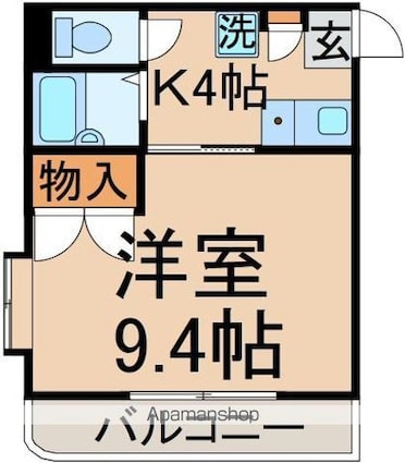 フローレン[1K/27.36m2]の間取図