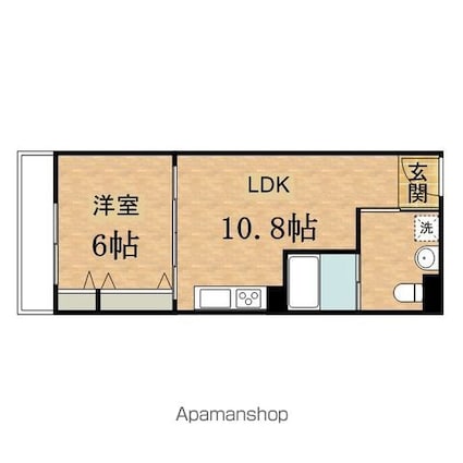東京都日野市大字日野[1LDK/37.89m2]の間取図