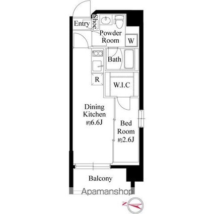グランパセオ押上[1DK/26.27m2]の間取図