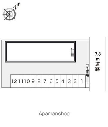 レオパレスａｙｅ．Ⅰ[1K/23.18m2]の配置図