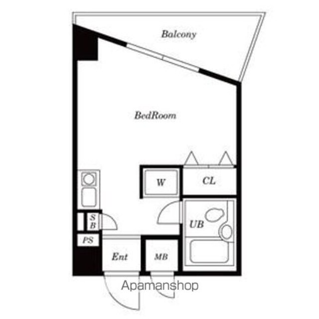 サンライズ江東[1R/18.71m2]の間取図