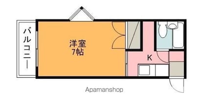 メゾンド井上[1K/18.92m2]の間取図