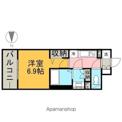 Ｎ．Ｓ．ＺＥＡＬ大曽根[1K/24.23m2]の間取図