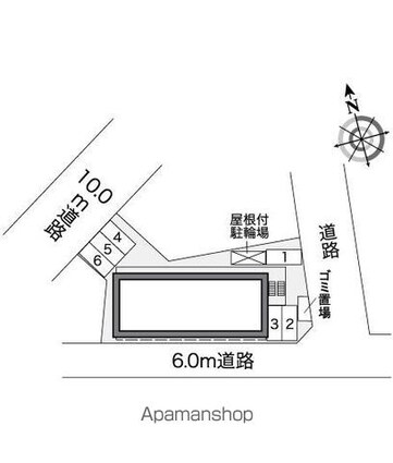 レオパレス清水[1K/19.87m2]の配置図