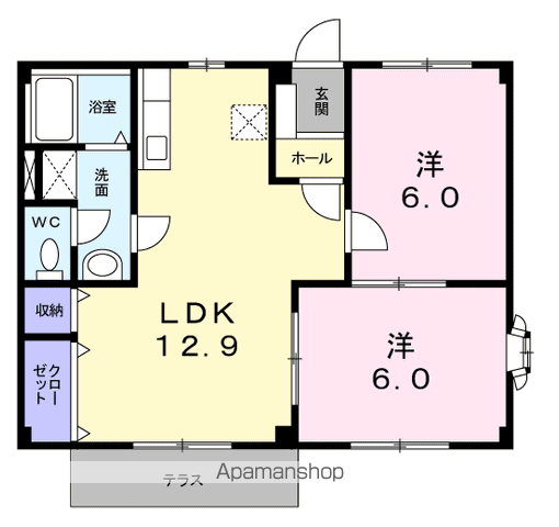 シャルマンＢの間取り