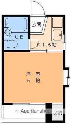 メゾン千舟[1K/14.74m2]の間取図