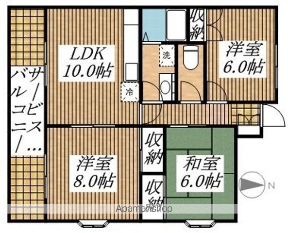 小平市上水南町のマンションの間取り