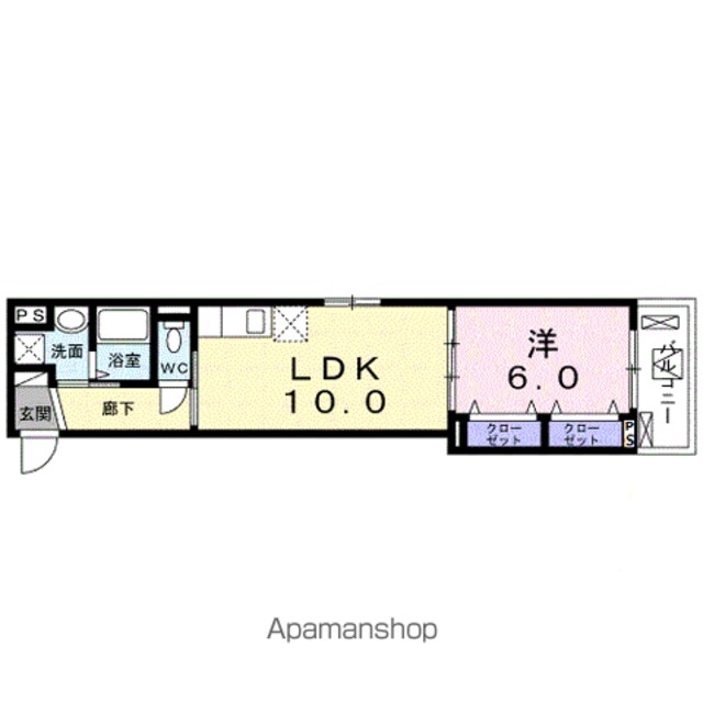 リシェス　アンドロワ[1LDK/41.13m2]の間取図