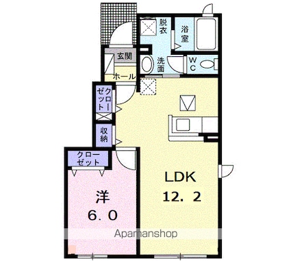 セレイナⅢ[1LDK/46.39m2]の間取図