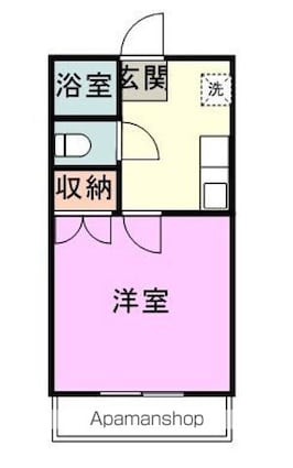 ベルメゾン石井[1K/25m2]の間取図