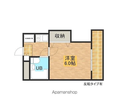 大阪府和泉市府中町８丁目[1K/18.25m2]の間取図