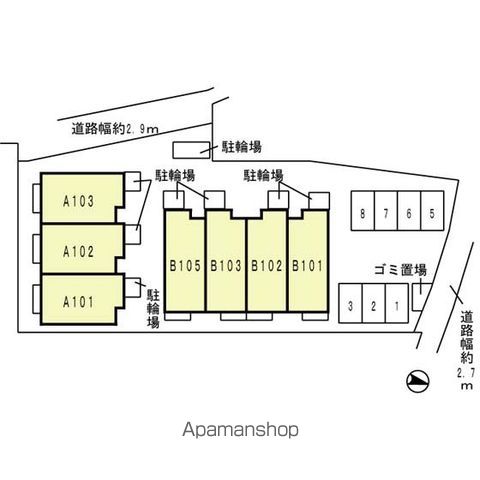 サニーガーデン　Ｂ 105 ｜ 大阪府堺市北区百舌鳥陵南町１丁145（賃貸テラスハウス2LDK・1階・81.47㎡） その7