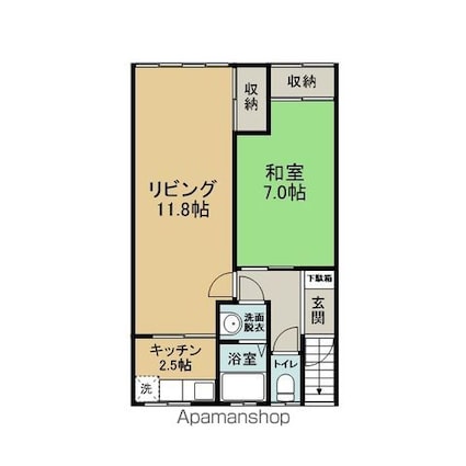 コーポ吉﨑[1LDK/48.03m2]の間取図