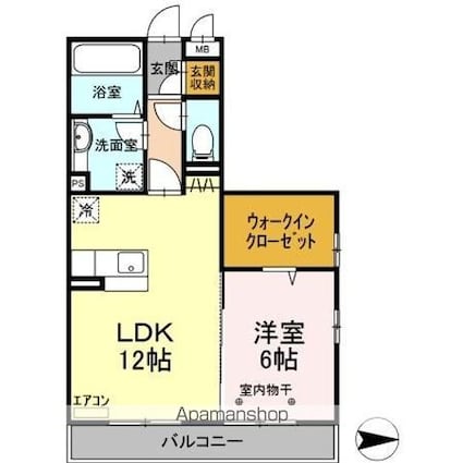 ロイヤルコート　Ｂ[1LDK/48.68m2]の間取図