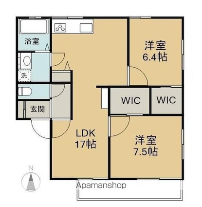 長野県長野市大字南長池[2LDK/66.87m2]の間取図