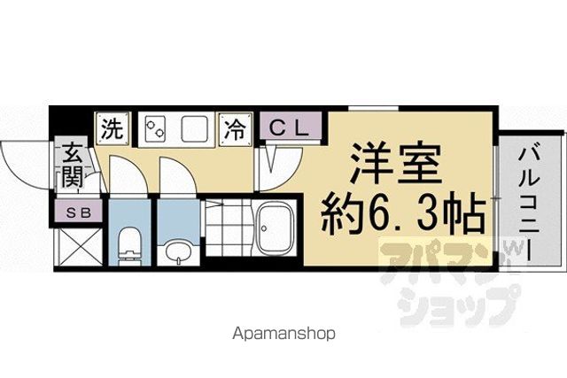 東海道本線 京都駅 徒歩8分 7階建 新築の間取り写真