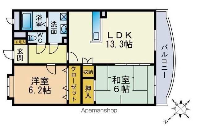 【福岡市東区名子のマンションの間取り】