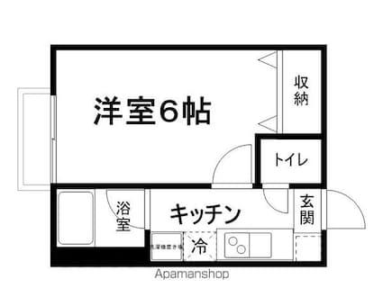 クライティリア竹ノ塚[1K/21.42m2]の間取図