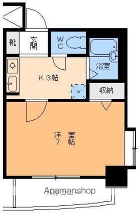 ノエル・ドゥ・フランドール[1K/21.88m2]の間取図