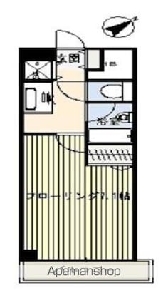 千葉県市川市湊新田１丁目[1K/22.53m2]の間取図