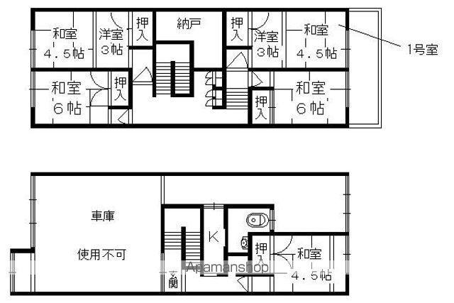 北区紫竹高縄町間貸しの間取り写真