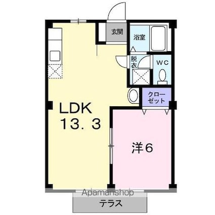 フローラメゾンＭＳ[1LDK/40.04m2]の間取図