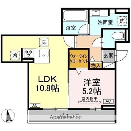 愛知県名古屋市中村区西米野町２丁目[1LDK/42.16m2]の間取図