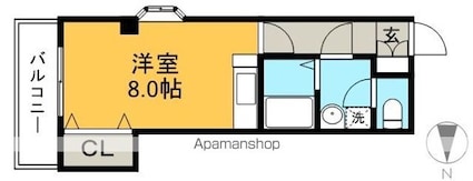 高知県高知市朝倉東町[1R/27m2]の間取図