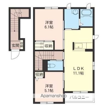 セラビ[2LDK/57.17m2]の間取図