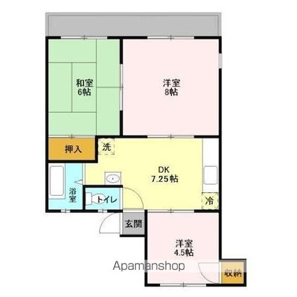神取ハイツ[3DK/53.6m2]の間取図