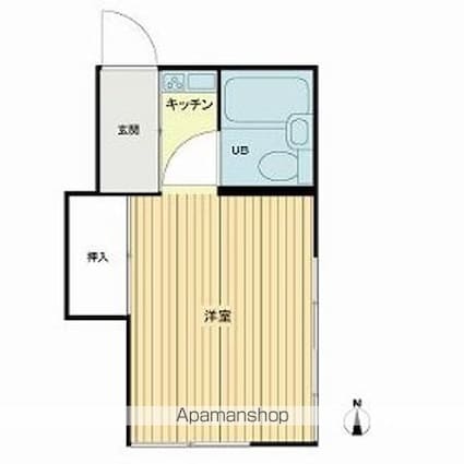 コーポメグ[1R/17m2]の間取図