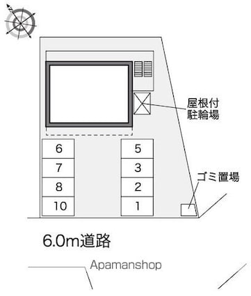 レオパレスドリームウィング[1K/20.81m2]の配置図