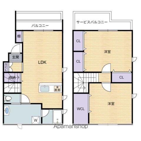CASA FELIZ平野東の間取り写真