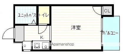 ＡＨビル[1K/19.46m2]の間取図