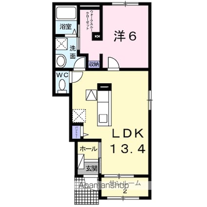 ラ・フェリーチェ[1LDK/50.53m2]の間取図