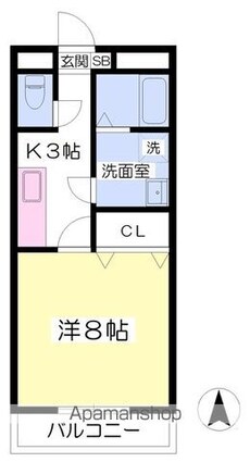 フロンティア・ＵＥＤＡⅡ[1K/27.9m2]の間取図