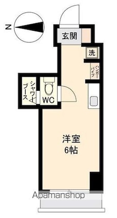 アソルティ東二番丁レジデンス[1R/17.22m2]の間取図