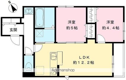 ＹＯＵＲＭＡＩＳＯＮ　ＫＯＩ（ペット）[2LDK/51.36m2]の間取図