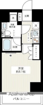 イアース練馬[1K/25.91m2]の間取図