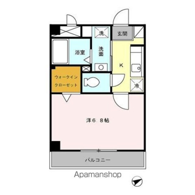セビラーナ[1K/24.19m2]の間取図