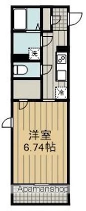 福生セイワレジデンス[1K/26.67m2]の間取図