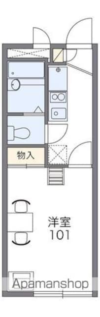 レオパレスのぎく[1K/19.87m2]の間取図