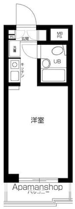 東京都新宿区西早稲田３丁目[1R/16.16m2]の間取図
